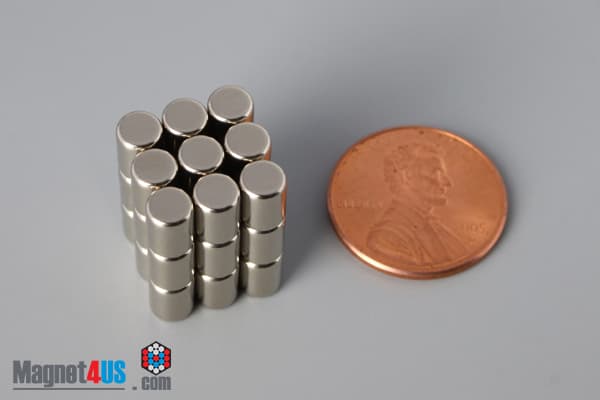 3/16" dia. x 1/4" N40 Neodymium Cylinder Magnet - photo 5