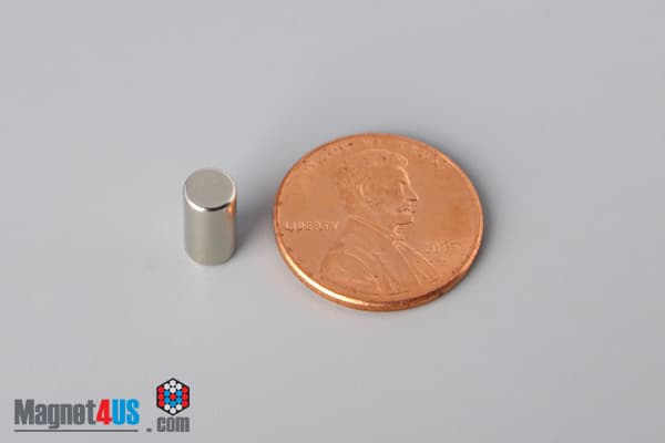 3/16" dia. x 3/8" N40 Neodymium Cylinder Magnet - photo 1