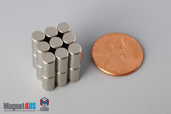 3/16" dia. x 3/8" N40 Neodymium Cylinder Magnet - photo 5