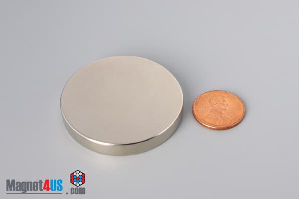 1 3/4" dia. x 1/4" N45 Neodymium Disc Magnet - photo 1
