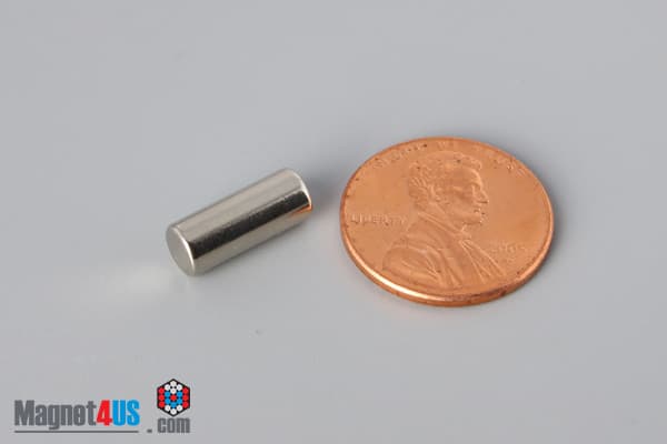 2/10" dia. x 1/2" N45 Neodymium Cylinder Magnet - photo 1