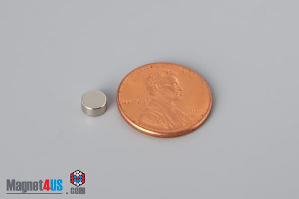 2/10" dia. x 1/10" N45 Neodymium Disc Magnet - photo 1