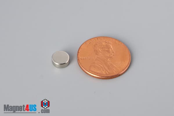 1/4" dia. x 1/10" N40 Neodymium Disc Magnet - photo 1