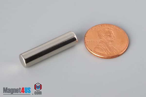1/4" dia. x 1" N52 Neodymium Cylinder Magnet - photo 1