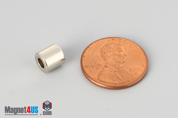 1/4" od x 1/8" id x 1/4" N40 Neodymium Ring Magnet - photo 1