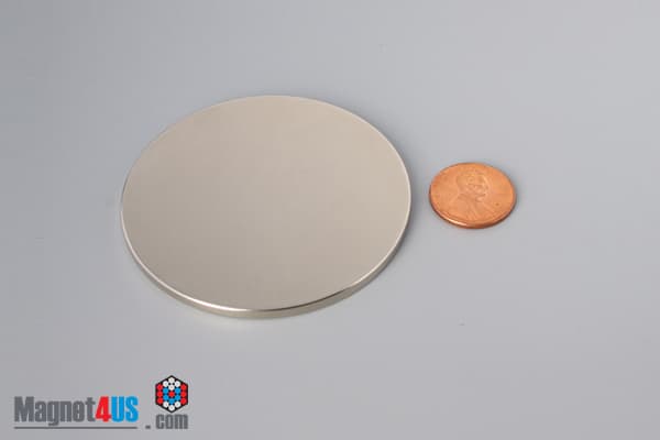 2 1/2" dia. x 1/8" N40 Neodymium Disc Magnet - photo 1
