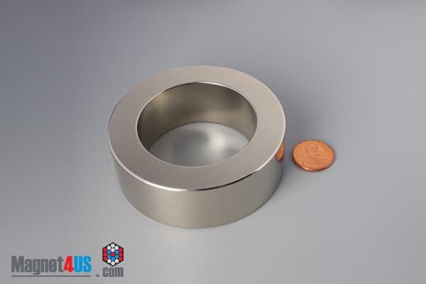 3" od x 2" id x 1" N45 Neodymium Ring Magnet - photo 1