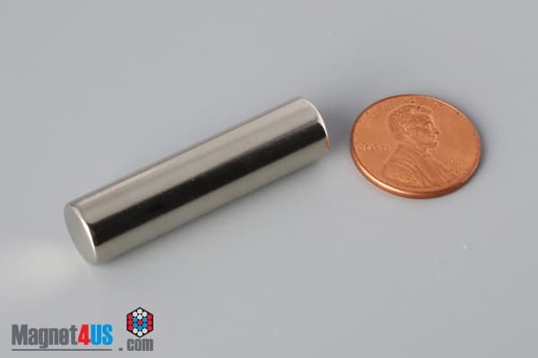 3/8" dia. x 1 1/2" N45 Neodymium Cylinder Magnet - photo 1