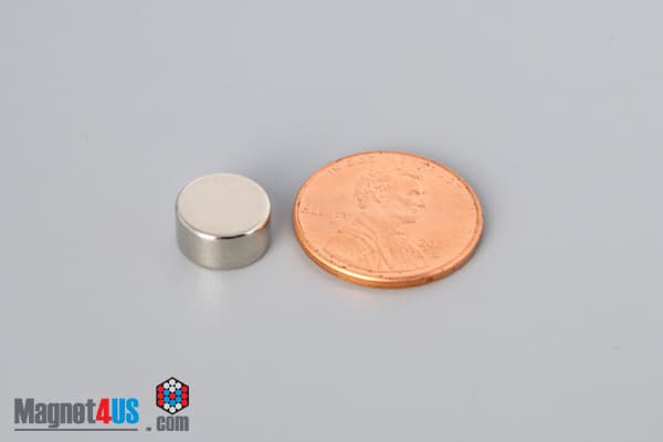 3/8" dia. x 3/16" N52 Neodymium Disc Magnet