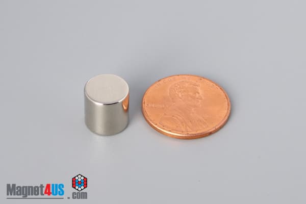 3/8" dia. x 3/8" N45 Neodymium Cylinder Magnet - photo 1