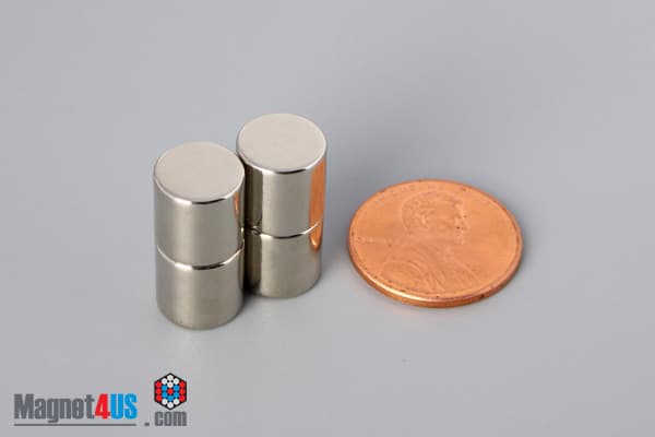 3/8" dia. x 3/8" N45 Neodymium Cylinder Magnet - photo 5