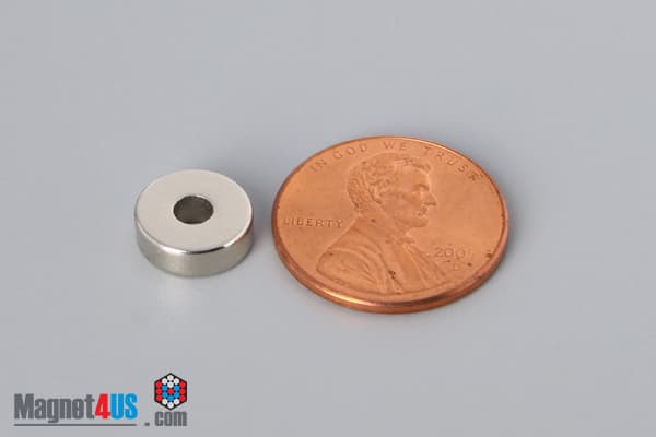 3/8" od x 1/8" id x 1/8" N40 Neodymium Ring Magnet - photo 1