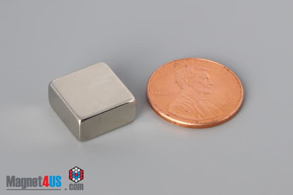 1/2" x 1/2" x 1/4" N40 Neodymium Block Magnet