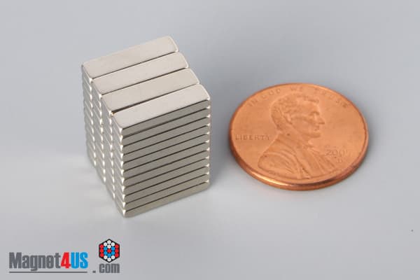 1/2" x 1/8" x 1/16" N40 Neodymium Block Magnet - photo 5