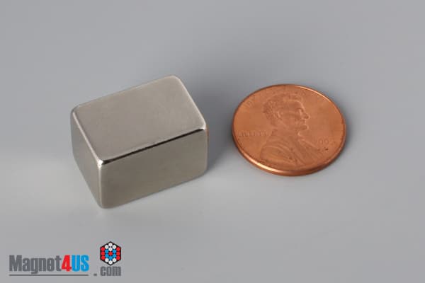3/4" x 1/2" x 1/2" N45 Neodymium Block Magnet - photo 1