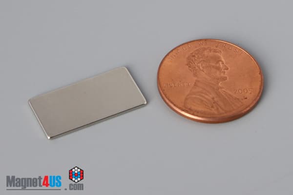 3/4" x 3/8" x 1/32" N45 Neodymium Block Magnet