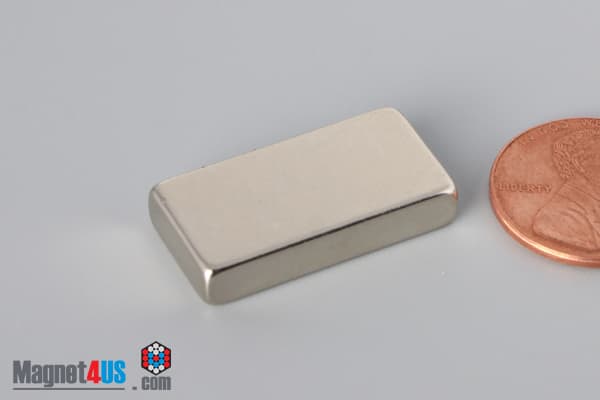 1" x 1/2" x 3/16" N40 Neodymium Block Magnet - photo 3