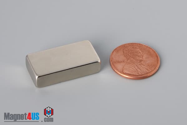 1" x 1/2" x 1/4" N40 Neodymium Block Magnet