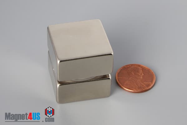 1" x 1" x 1/2" N40 Neodymium Block Magnet - photo 5