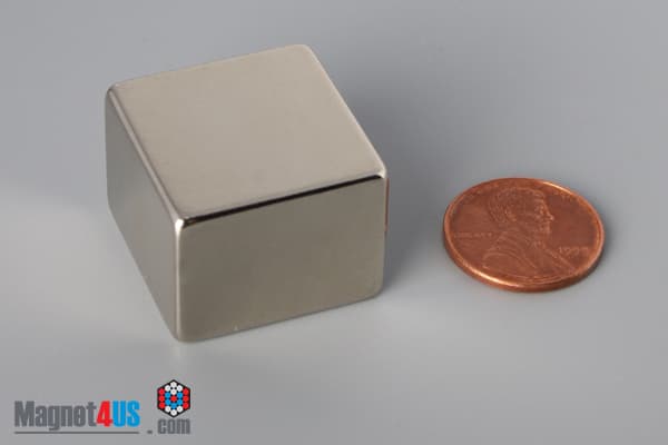 1" x 1" x 3/4" N45 Neodymium Block Magnet - photo 1