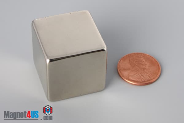 1" x 1" x 1" N45 Neodymium Block Magnet