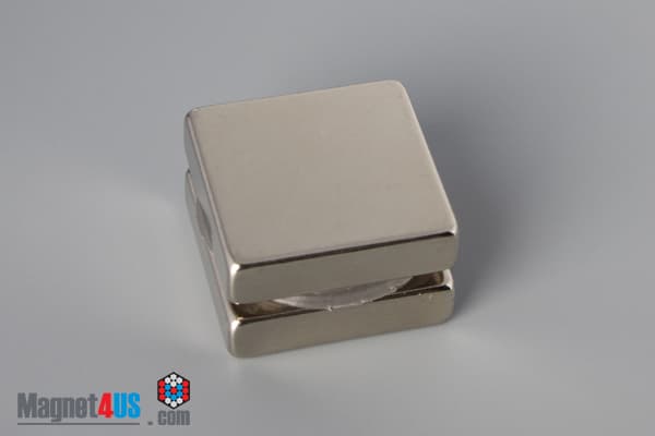 1" x 1" x 1/4" N40 Neodymium Block Magnet - photo 4