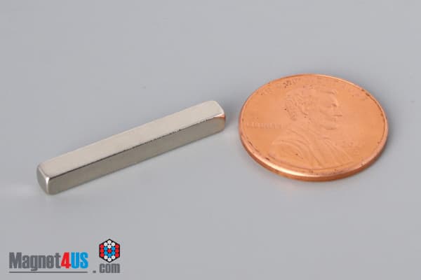 1" x 1/8" x 1/8" N45 Neodymium Block Magnet - photo 1