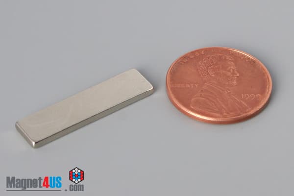 1" x 1/4" x 1/16" N52 Neodymium Block Magnet - photo 1