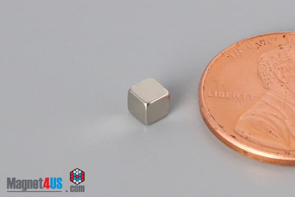 1/8" x 1/8" x 1/8" N40 Neodymium Block Magnet - photo 3
