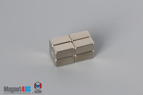 1/8" x 1/8" x 1/4" N45 Neodymium Block Magnet - photo 4