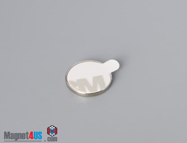 1/2" dia. x 1/16" S N42 3M Adhesive Disc Magnet - photo 1