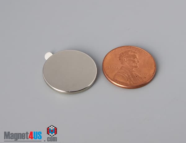 3/4" dia. x 1/16" N N42 3M Adhesive Disc Magnet - photo 2