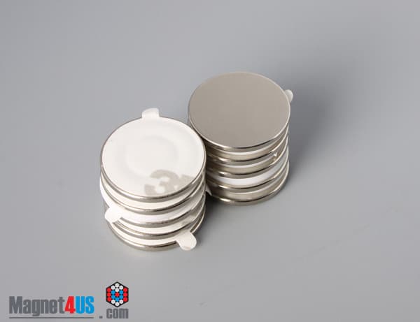3/4" dia. x 1/16" N N42 3M Adhesive Disc Magnet - photo 5