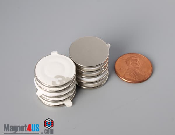 3/4" dia. x 1/16" N N42 3M Adhesive Disc Magnet - photo 6