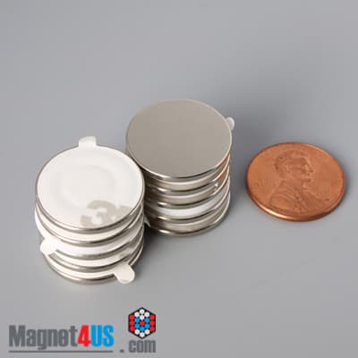 3/4" dia. x 1/16" N N42 3M Adhesive Disc Magnet - photo 18