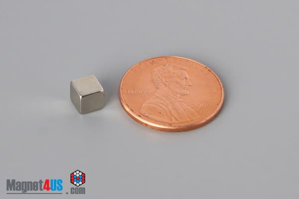 3/16" x 3/16" x 3/16" N40 Neodymium Block Magnet