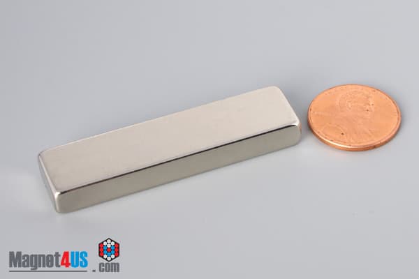 2" x 1/2" x 1/4" N40 Neodymium Block Magnet - photo 1