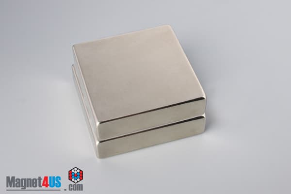 2" x 2" x 1/2" N40 Neodymium Block Magnet - photo 4