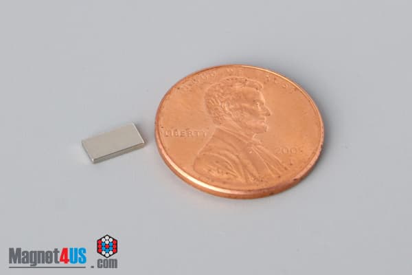 1/4" x 1/8" x 1/32" N40 Neodymium Block Magnet