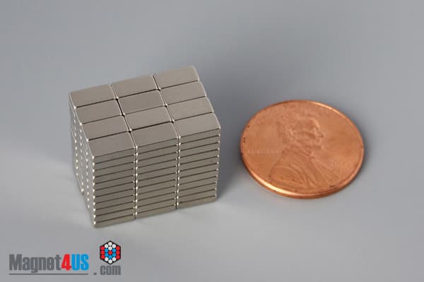 1/4" x 1/8" x 1/16" N40 Neodymium Block Magnet - photo 5