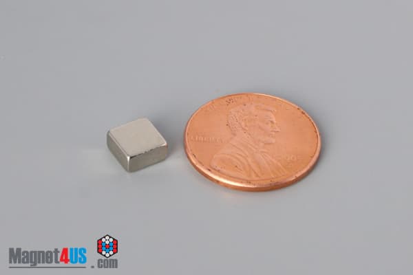 1/4" x 1/4" x 1/8" N40 Neodymium Block Magnet