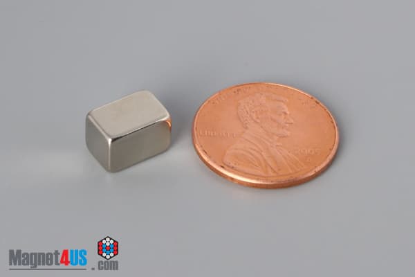 1/4" x 1/4" x 3/8" N52 Neodymium Block Magnet