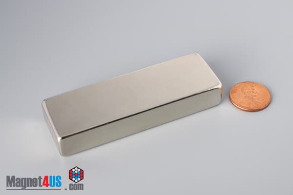 3" x 1" x 1/2" N45 Neodymium Block Magnet