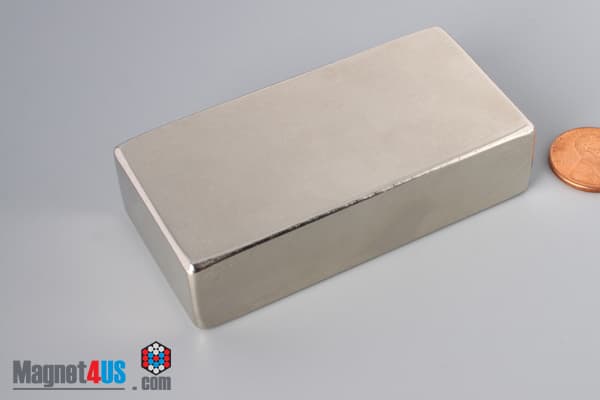 3" x 1 1/2" x 3/4" N45 Neodymium Block Magnet - photo 3
