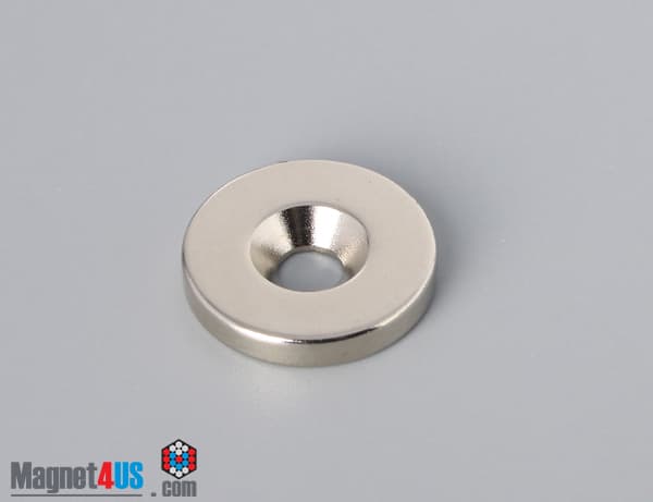 3/4" od x 1/8" #8 N42 Countersunk Magnet