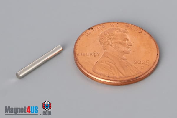 1/16" dia. x 1/2" N40 Neodymium Cylinder Magnet - photo 1
