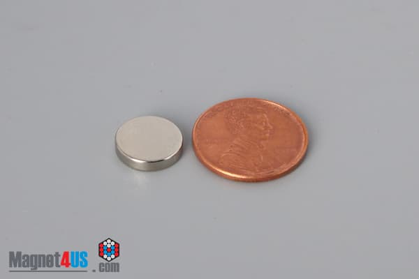 7/16" dia. x 3/32" N45 Neodymium Disc Magnet