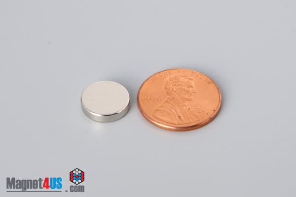 7/16" dia. x 1/10" N45 Neodymium Disc Magnet - photo 1