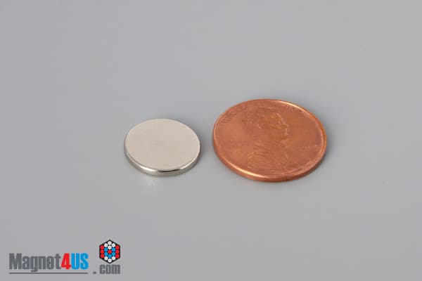 1/2" dia. x 1/16" N40 Neodymium Disc Magnet