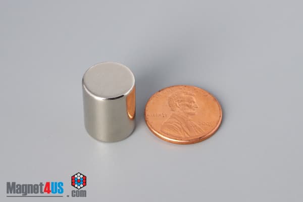 1/2" dia. x 5/8" N45 Neodymium Cylinder Magnet